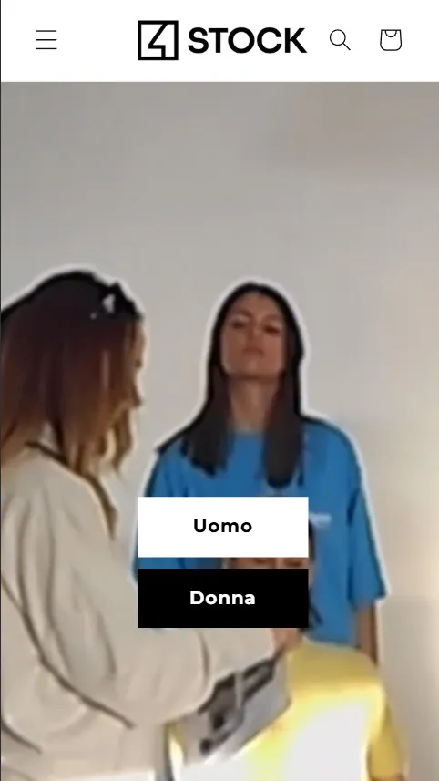 La home di 4stock da telefono.